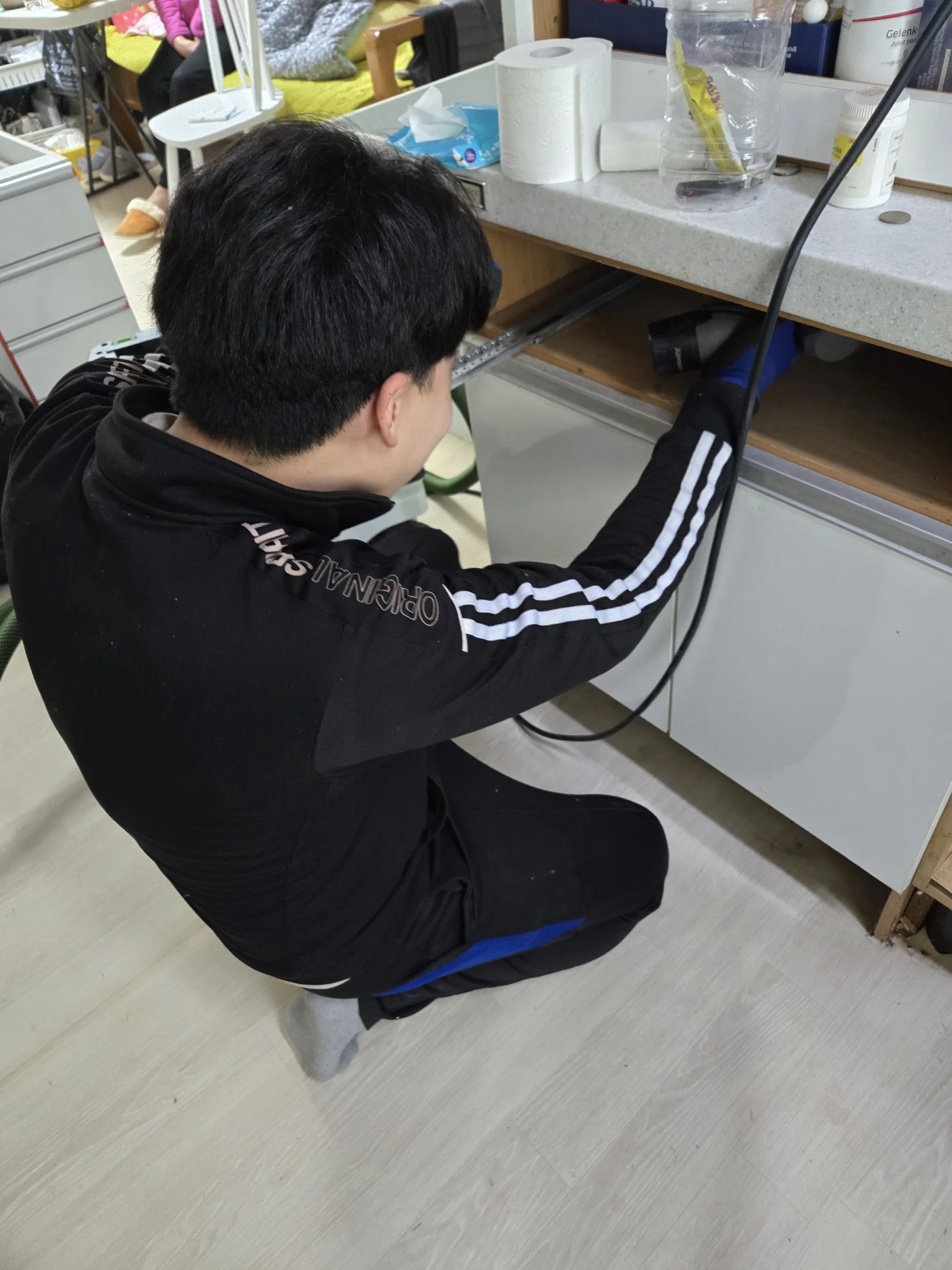싱크대 배수 계통 정비 실습 집수리창업교육 마무리 점검